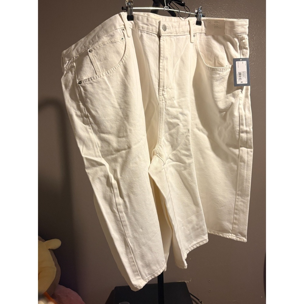 Universal Threads White‎ Long Shorts High Rise Sz 26